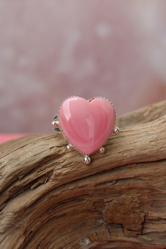 QUEEN OF HEARTS RING // QUEEN CONCH SHELL + SILVER // SIZE 7
