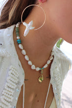 AMORE NECKLACE // PEARL, PREHNITE + TURQUOISE