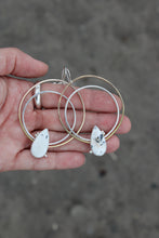WHITE BUFFALO + MIXED METAL HOOP EARRINGS