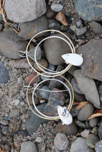 WHITE BUFFALO + MIXED METAL HOOP EARRINGS