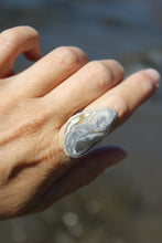 COASTLINE RING // LACE AGATE + SILVER // SIZE 7