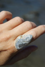COASTLINE RING // LACE AGATE + SILVER // SIZE 7