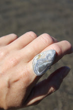 COASTLINE RING // LACE AGATE + SILVER // SIZE 7