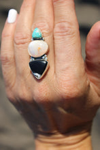 CALYPSO RING // TURQUOISE, WHITE BUFFALO, FIRE OPAL + SILVER