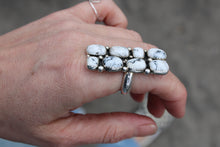 STAIRWAY TO HEAVEN RING // WHITE BUFFALO + SILVER // SIZE 7
