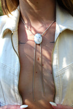 WHITE BUFFALO + SILVER CHAIN BOLO NECKLACE