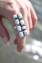 STAIRWAY TO HEAVEN RING // WHITE BUFFALO + SILVER // SIZE 7