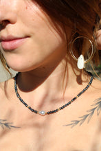 NAVY BLUE + WHITE FRESHWATER PEARL NECKLACE
