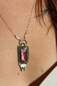 OCIE NECKLACE // LABRADORITE, CITRINE + SILVER