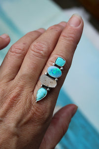 LAGUNA RING // TURQUOISE, OPAL, GEODE + SILVER