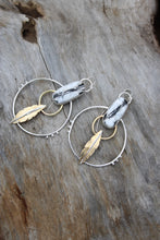 BIRDS OF A FEATHER HOOPS // WHITE BUFFALO, SILVER, GOLD + BRASS