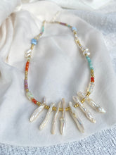 MAZU NECKLACE // OPAL, PEARL, AGATE, MOTHER OF PEARL, AMAZONITE + PHOSPHOSIDERITE