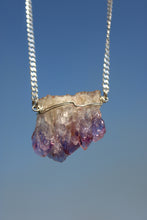 AMETHYST CRYSTAL + SILVER NECKLACE