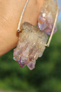 AMETHYST CRYSTAL EARRINGS