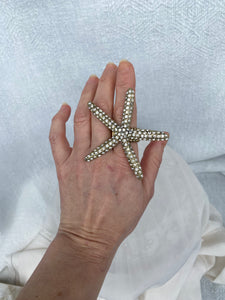 VINTAGE STARFISH RING WITH STRETCH BAND // SIZE 7-11