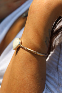 MOONSTONE + GOLD CUFF