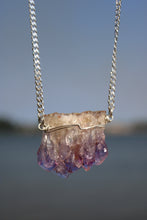 AMETHYST CRYSTAL + SILVER NECKLACE