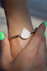 MOONSTONE + GOLD CUFF