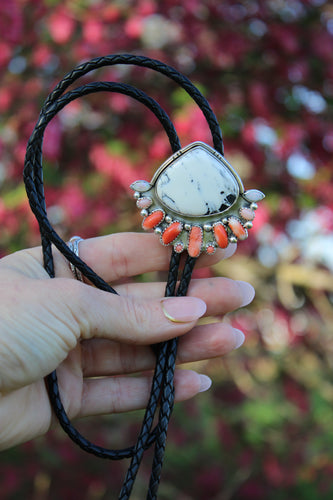 BELLE FEMME BOLO // WHITE BUFFALO, PINK CORAL, OPAL + SILVER