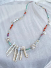 NAHLU NECKLACE // OPAL, AGATE, PEARL, AMAZONITE + PHOSPHOSIDERITE