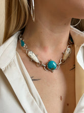 GLACIER NECKLACE // TURQUOISE, WHITE BUFFALO + SILVER