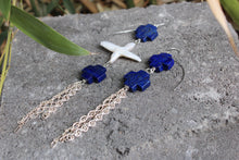 INDIGO EARRINGS // LAPIS LAZULI, PEARL + SILVER