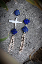 INDIGO EARRINGS // LAPIS LAZULI, PEARL + SILVER