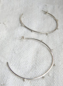 THE MADISON HOOPS //  SILVER OR GOLD STUD EARRINGS
