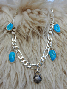 THE LAINEY BOOT BRACELET - CHOKER // KINGMAN TURQUOISE + SILVER