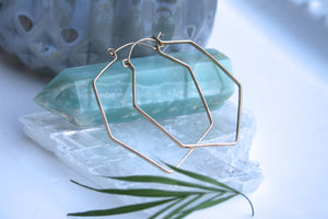 HEX EARRINGS // GOLD OR SILVER